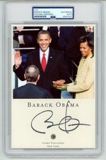 Barack Obama ~ Signed Autographed Oath of Office Michelle ~ PSA DNA Encased picture