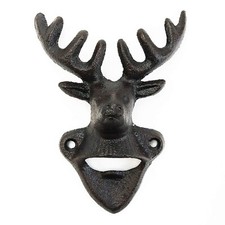 Sungmor Wall Mounted Bottle Opener, Cast Iron Cool Deer Head Bottle Opener, B... picture