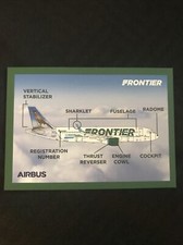 Rare Frontier Airlines 30th Anniversary A320 Trading Card picture