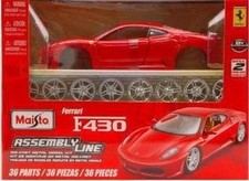 Maisto 1/24 Ferrari F430 Diecast Model Kit Red 17.5cm Scale New picture