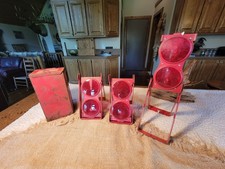 Vintage Grote No.70 Flameless Flare Reflectors 3 Piece Set wt Box picture