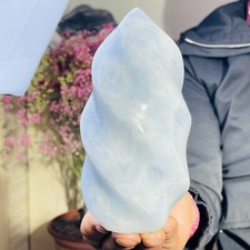 2.62lb Large Natural Blue Celestite Quartz Crystal Torch Point Specimen Healing picture