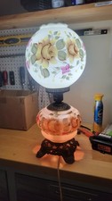 Antique “Success” Gone With the Wind/parlor lamp, 1900–1910 Floral Pink Green picture