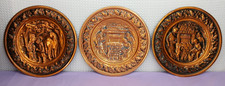 3 VINTAGE COPPERCRAFT GUILD BRASS ENGLAND BLACKSMITH WELL WALL PLAQUES picture