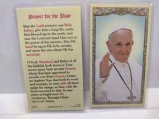 POPE FRANCIS - PRAYER FOR THE POPE Laminated catholic prayer card  picture