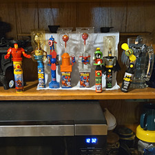 PEZ Superhero Candy Dispensers Lot w/ Captain America & Batman   Vintage 18 Pc picture