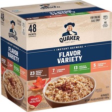 Quaker Instant Oatmeal, 4 Flavor Variety Pack, Individual Packets, 48 Count picture