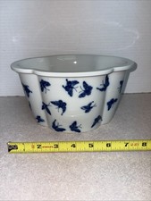 retired/rare: MOTTAHEDEH Vista Alegra Portugal Canton Blue Butterfly cache pot picture