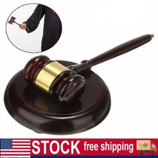 Wooden Gavel and Block Set, Wooden Gavel and Sound Block Set for Lawyer Gift picture