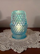 Aquamarine Diamond Point Fairy Lamp | OOAK Illuminare by The Gathered Light picture