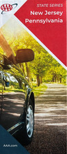 New AAA NEW JERSEY - PENNSYLVANIA STATE ROAD MAP  Highway   NJ/PA   LATEST 2025 picture