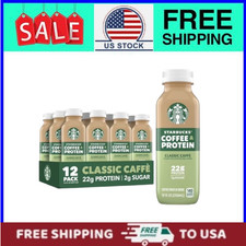 12 Pack Starbucks Coffee & Protein Classic Caffe High Protein Iced Coffee 12 oz picture