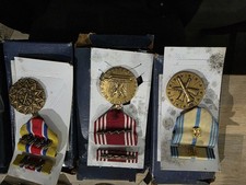 WW2 Medals With Name Engraved On Back Of One With The Set picture