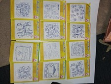 Vintage Aunt Marthas Embroidery Craft Patterns Hot Iron Transfers Lot of 12 picture