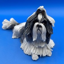 *SCARCE* EVE PEARCE, ENGLAND, PORCELAIN SHIH TZU DOG FIGURINE OOAK, GORGEOUS picture