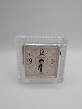 VTG Shannon Crystal by Godinger 24% Lead Square Desk Mantle Small Clock Art Deco picture
