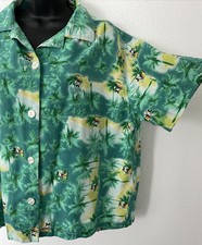 VNT 90s Minnie Mouse Hawaiian Silk Button Down Top Shirt Women's XL DISNEY picture