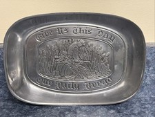 Vintage Pewter Bread Tray Duratale by Leonard 