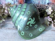Green Clay Conch Shell Pre-Columbian Symbol Handmade Michoacán Mexican Folk Art picture
