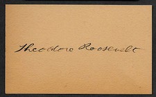 Theodore Teddy Roosevelt Autograph Reprint On Original 1905 3x5 Crd  picture