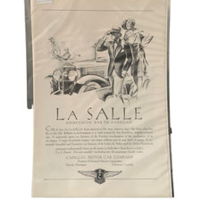 Vintage 1928 La Salle Companion Car To Cadillac Ad Advertisement picture