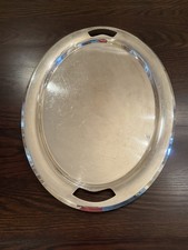 Gorham YC 857 Silverplate Large Oval Waiter Serving Tray, 22