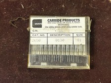 MACHINIST ShB TOOLS LATHE MILL Case Unused Solid Carbide Micro Drills Size 81 picture
