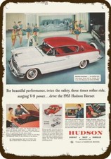 1955 HUDSON HORNET Vintage Look DECORATIVE METAL SIGN SHIPSTAD & JOHNON ICE FOLL picture