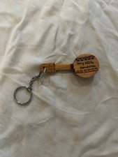 Vintage Wooden Mandolin Keychain 