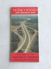 1970 Official Highway road map of Wisconsin picture