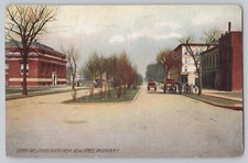 1909 Brooklyn NY Fourth Ave Looking North From 52nd Street Postcard Rare View picture