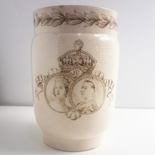 Antique Queen Victoria Golden Jubilee Mug 1837-1887 Cream Sepia Ceramic Ceramic picture