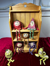 Vintage Anthropomorphic Fruit Shelf Sitters (Set of 7) (shelf not included) picture