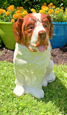 Lifelike Saint Bernard Garden Statue Dog Garden Yard Lawn Decor 23