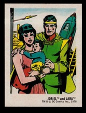 1978 ORIGINAL Tastee DC Comics Superheroes Stickers JOR-EL & LARA Card 7 of 30 picture