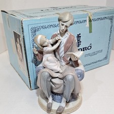  Lladro DADDY'S GIRL Figurine 5584 Porcelain Vintage IN BOX  Reading Book **SEE picture