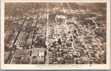 MONTREAL, Quebec CANADA Photo RPPC Postcard Aeroplane View of St. Lawrence Blvd. picture