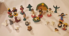VG Small 23 Piece Terracotta Clay Nativity Set Brazil Brasil picture