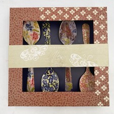Anthropologie Jerrelle Guy Madea Floral / Butterfly Teaspoons Gift Set of 4. picture