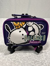 Vtg 1996 Pochacco The Cool K-9 Sanrio Small Travel Case Pouch Purple Handle 90s picture