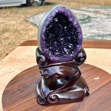 2.07LB A+ Natural Rare Uruguayan amethyst dragon egg cave decoration picture