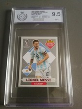2022 Panini World Cup Messi Silver Extra Sticker PGS 9.5 Mint+ (Not PSA/BGS/CGC) picture