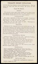 1905 Charles Lawrence Co Boston MA Produce Fruit Vegetable Price List Postal Car picture