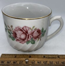 Rose Tea Cup Coffee Cup Shaving Mug Stamped On Bottom Gold Trimmed picture