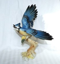 Large Hutschenreuther Germany Blue Jay Bird Figurine Open Wings picture