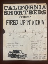 6 Vintage LOWRIDER CAR SHOW FLYER SANTA ANA CLUB 80S CALIFORNIA SHORTBEDS picture