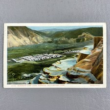 Yellowstone National Park Mammoth Camp From Terraces Postcard 20102 Haynes picture