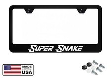 Reflective Super Snake Mustang License Plate Frame 100% Steel W/ Screws and Caps picture