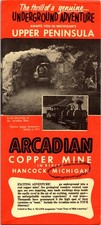 Arcadian Copper Mine in Ripley Hancock MI 1962 Vintage Travel Leaflet TL6 picture