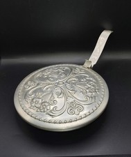 Mid Century Ornate Embossed Floral Aluminum Crumb Catcher picture